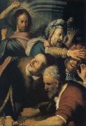 REMBRANDT Harmenszoon van Rijn Christ Driving the Money Changers from the Temple oil painting artist